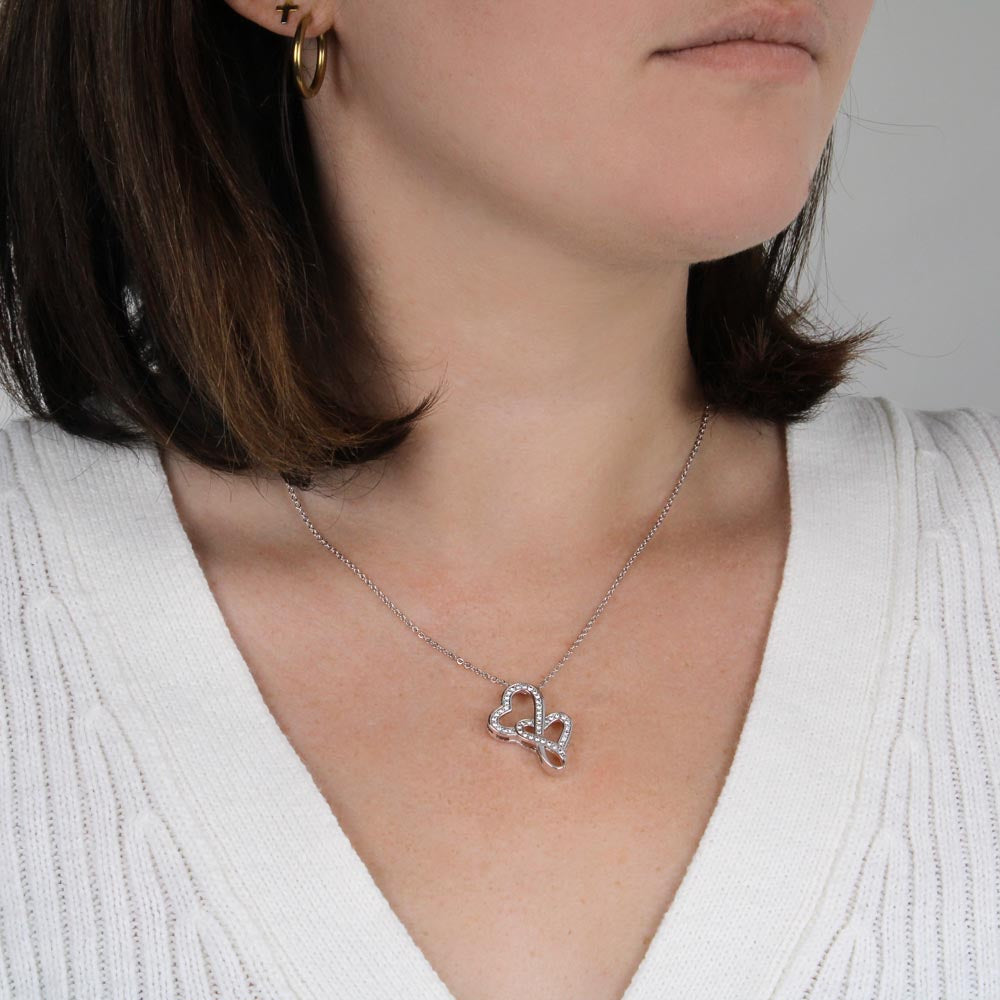To our loving Mom Your Love is the greatest gift Heart-to-heart Pendant Necklace