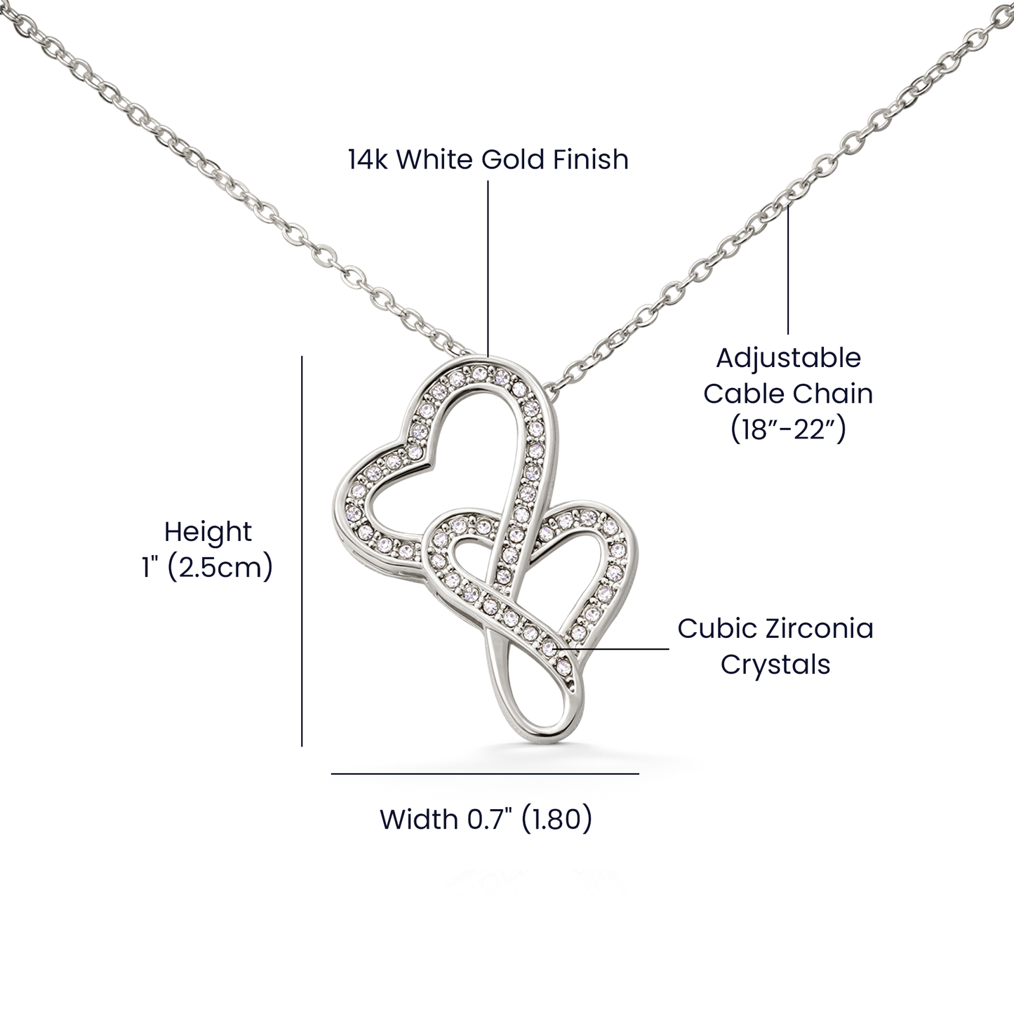 To our loving Mom Your Love is the greatest gift Heart-to-heart Pendant Necklace
