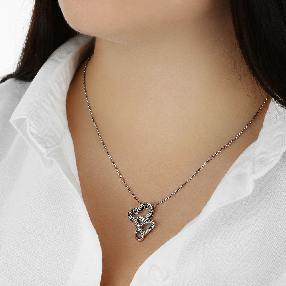 Mom Your Presence is a Gentle Breeze Heart-to-heart Pendant Necklace