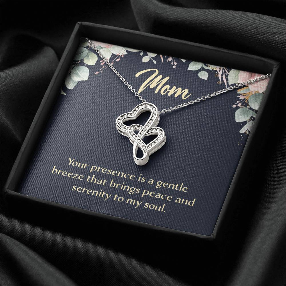 Mom Your Presence is a Gentle Breeze Heart-to-heart Pendant Necklace