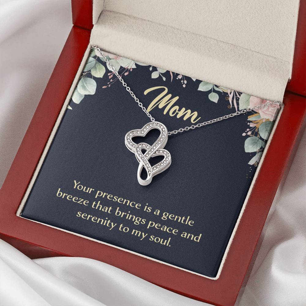 Mom Your Presence is a Gentle Breeze Heart-to-heart Pendant Necklace