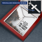 Engraved Stainless Steel Cross Necklace We Love Each Other Because perfect for Man, Husband, Dad, Grandpa, Soulmate