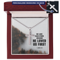 Engraved Stainless Steel Cross Necklace We Love Each Other Because perfect for Man, Husband, Dad, Grandpa, Soulmate