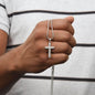 Engraved Stainless Steel Cross Necklace We Live By Faith Perfect for Husband, Dad, Grandpa, Man, Soulmate