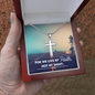 Engraved Stainless Steel Cross Necklace We Live By Faith Perfect for Husband, Dad, Grandpa, Man, Soulmate