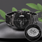 To my Dad Happy Father's Day Non-Message Card Black Chronograph Watch with Engraving For Dad, Father, Bonus Dad, Father
