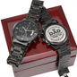 To my Dad Happy Father's Day Non-Message Card Black Chronograph Watch with Engraving For Dad, Father, Bonus Dad, Father