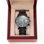 To my Dad Happy Father's Day Non-Message Card Black Chronograph Watch with Engraving For Dad, Father, Bonus Dad, Father