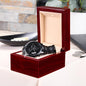 To my Dad Happy Father's Day Non-Message Card Black Chronograph Watch with Engraving For Dad, Father, Bonus Dad, Father