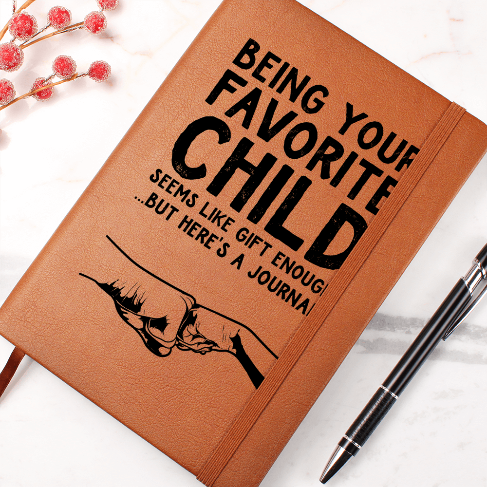 Being Your Favorite Child Seems Like Gift Enough But Here's A Journal Graphic Leather Wallet Father's Day Gift for Father, Gift for Dad
