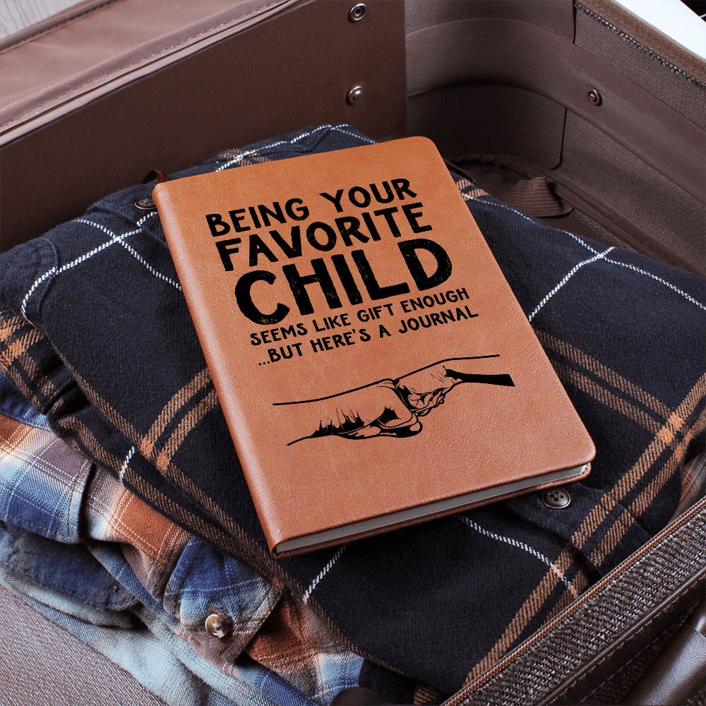Being Your Favorite Child Seems Like Gift Enough But Here's A Journal Graphic Leather Wallet Father's Day Gift for Father, Gift for Dad