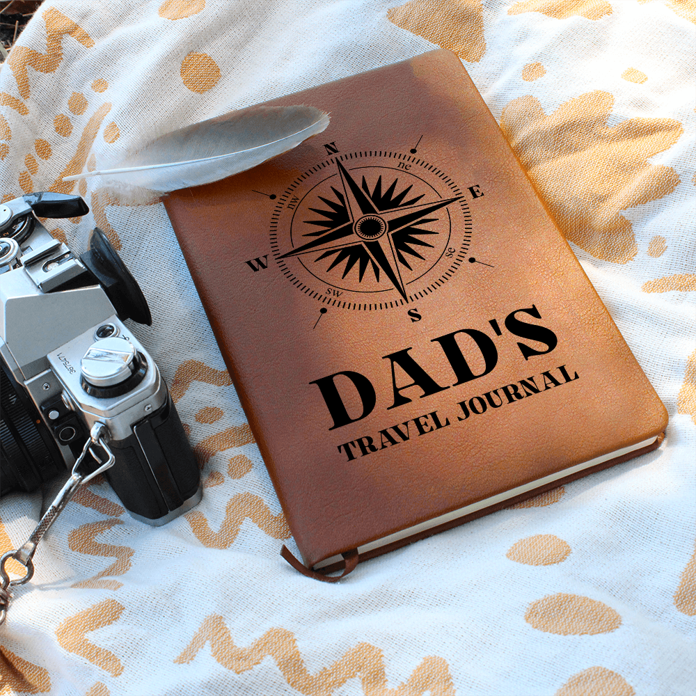 Dad Travel Journal Graphic Leather Wallet Father's Day Gift for Father, Gift for Dad