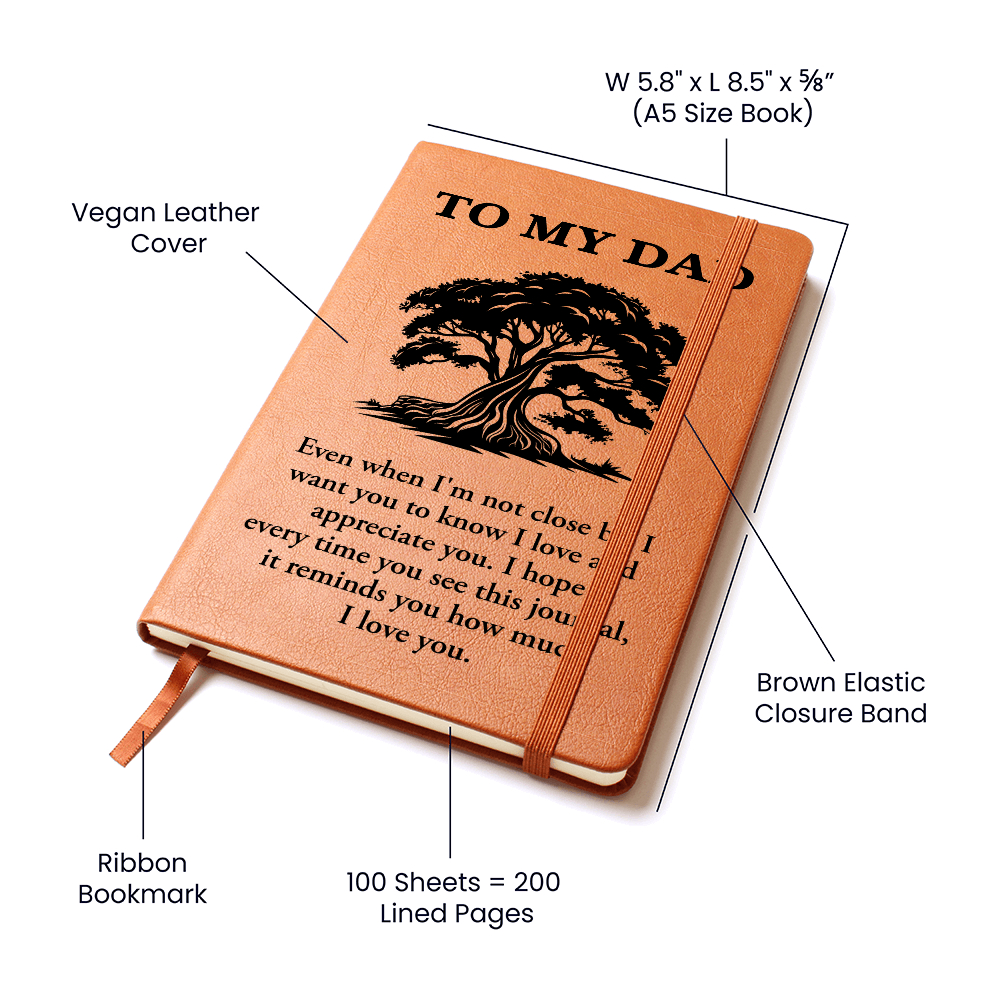To My Dad Even when I'm Not Close By I Want You to Know I love and Appreciate You Graphic Leather Wallet Father's Day Gift for Father, Gift for Dad