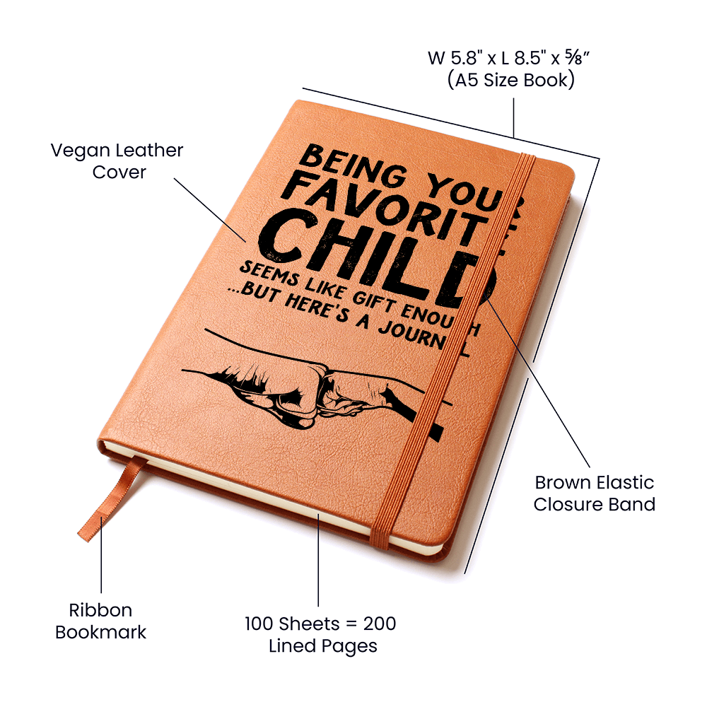 Being Your Favorite Child Seems Like Gift Enough But Here's A Journal Graphic Leather Wallet Father's Day Gift for Father, Gift for Dad