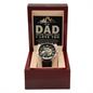 To My Dad, Never Forget That I Love You Openwork Watch Father's Day Gift for Father, Gift for Dad