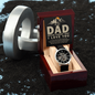 To My Dad, Never Forget That I Love You Openwork Watch Father's Day Gift for Father, Gift for Dad