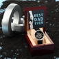 Best Dad Ever Openwork Watch Father's Day Gift for Father, Gift for Dad