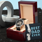 Best Dad Ever Openwork Watch Father's Day Gift for Father, Gift for Dad