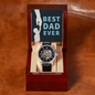 Best Dad Ever Openwork Watch Father's Day Gift for Father, Gift for Dad