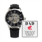 Dad you have loved me Men's Openwork Watch Father's Day Gift for Dad, Gift for Father