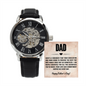Your Love and Commitment Inspire Me Every Day Openwork Watch Father's Day Gift for Father, Gift for Dad