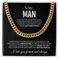 Cuban Link Chain To My Man I Love you Forever and Always