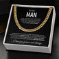 Cuban Link Chain To My Man I Love you Forever and Always