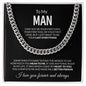 Cuban Link Chain To My Man I Love you Forever and Always