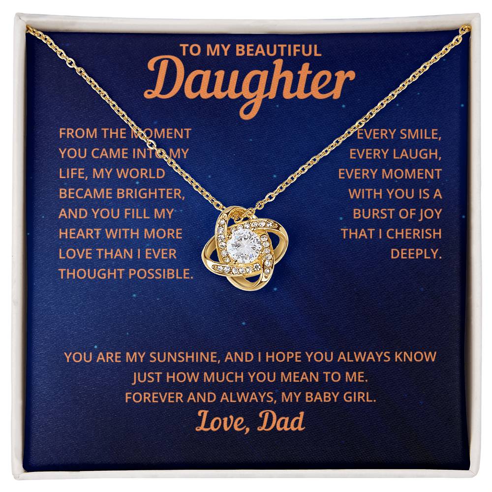 Forever My Sunshine: Necklace, To My Daughter A Heartfelt Gift of Love and Joy