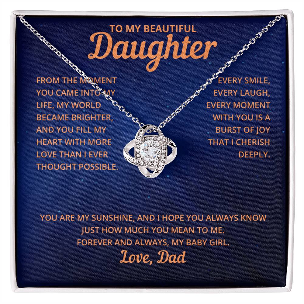 Forever My Sunshine: Necklace, To My Daughter A Heartfelt Gift of Love and Joy