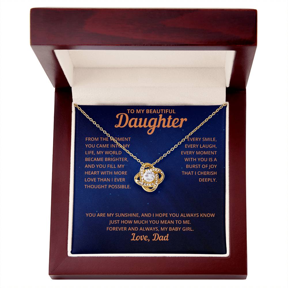 Forever My Sunshine: Necklace, To My Daughter A Heartfelt Gift of Love and Joy