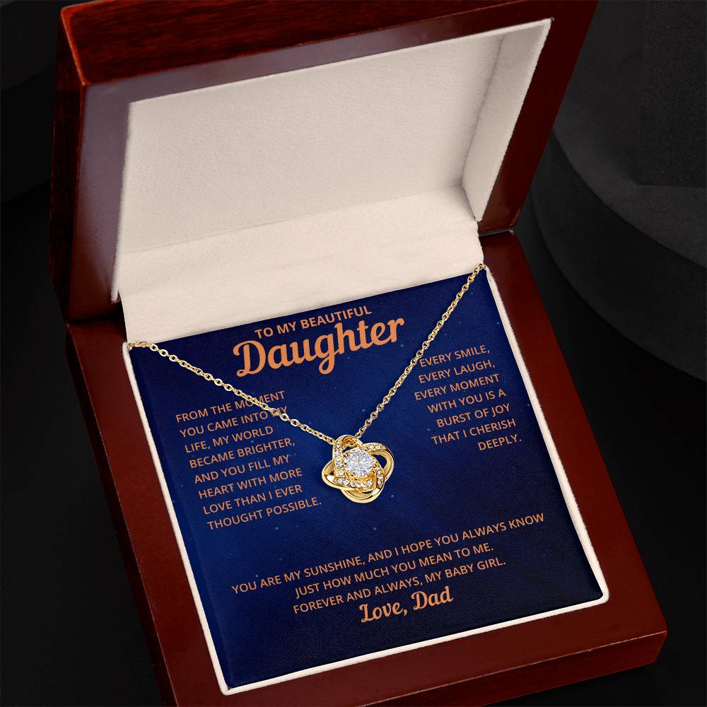 Forever My Sunshine: Necklace, To My Daughter A Heartfelt Gift of Love and Joy