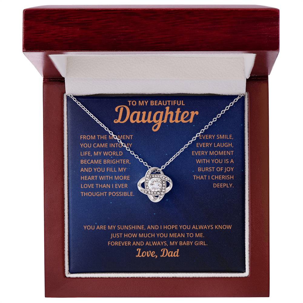 Forever My Sunshine: Necklace, To My Daughter A Heartfelt Gift of Love and Joy