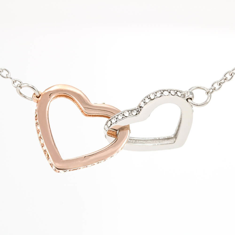 A Mother's Love Interlocking Hearts Necklace (Yellow & White Gold Variants)