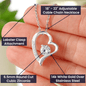 Non-Message Card Forever Love Necklace For Mom, Mother, Daughter, Granddaughter, Sister. Wife, Soulmate, Friend