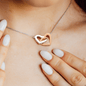 Non-Message Card Interlocking Hearts Necklace For Mom, Mother, Daughter, Granddaughter, Sister. Wife, Soulmate, Friend