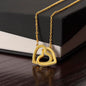 Non-Message Card Interlocking Hearts Necklace For Mom, Mother, Daughter, Granddaughter, Sister. Wife, Soulmate, Friend