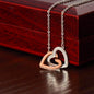 Non-Message Card Interlocking Hearts Necklace For Mom, Mother, Daughter, Granddaughter, Sister. Wife, Soulmate, Friend