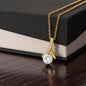 Non-Message Card Ribbon Shaped Alluring Beauty Necklace For Mom, Mother, Daughter, Granddaughter, Sister. Wife, Soulmate, Friend