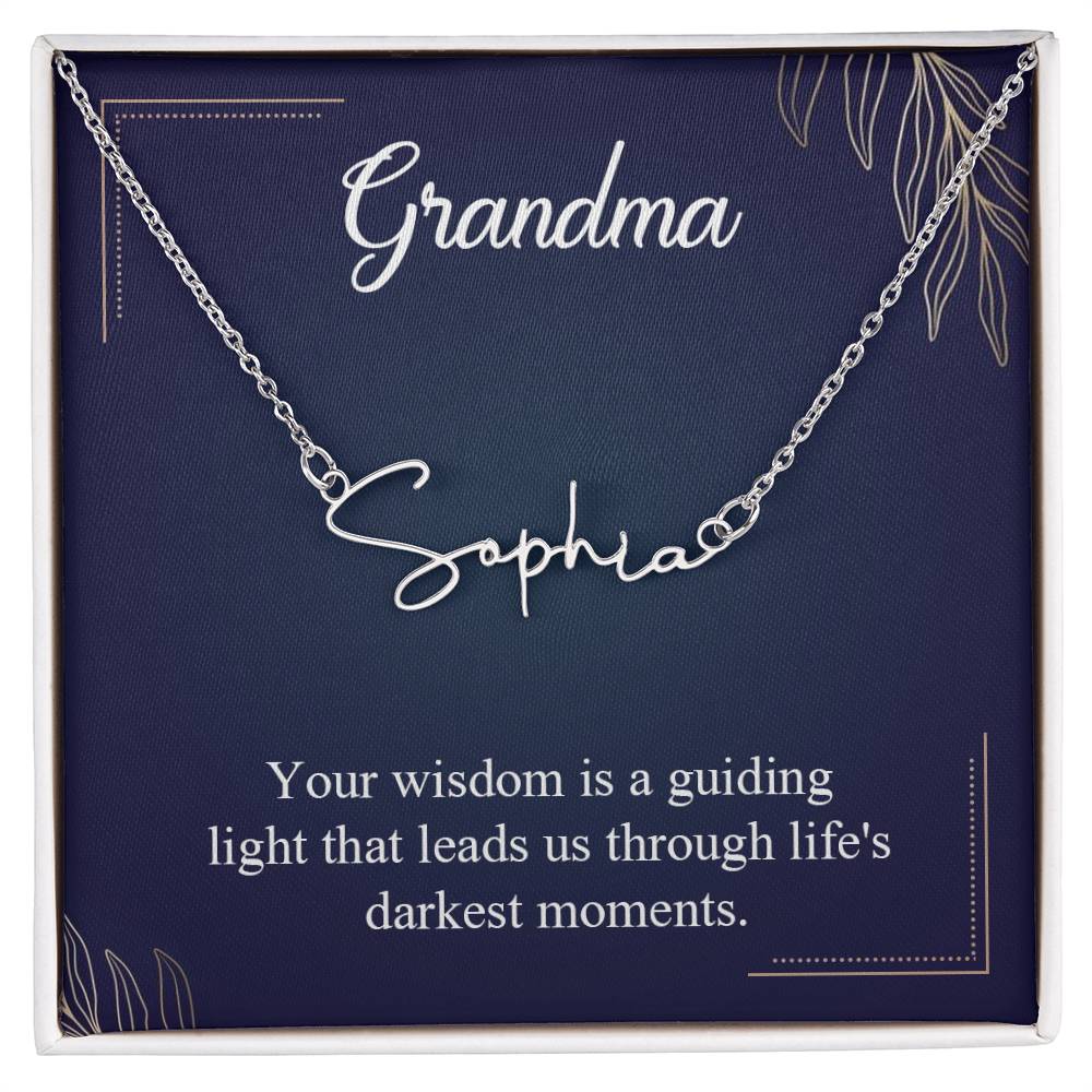 Signature Name Necklace (With MC)
