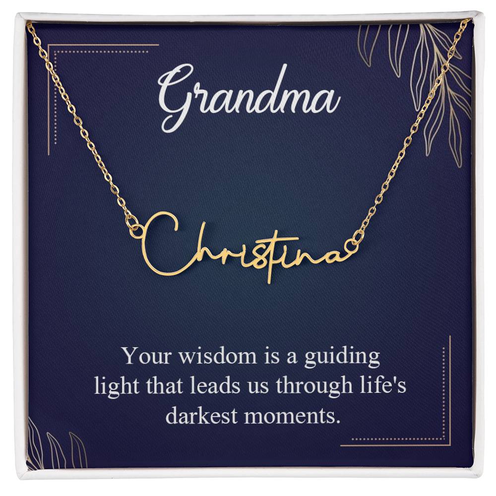 Signature Name Necklace (With MC)