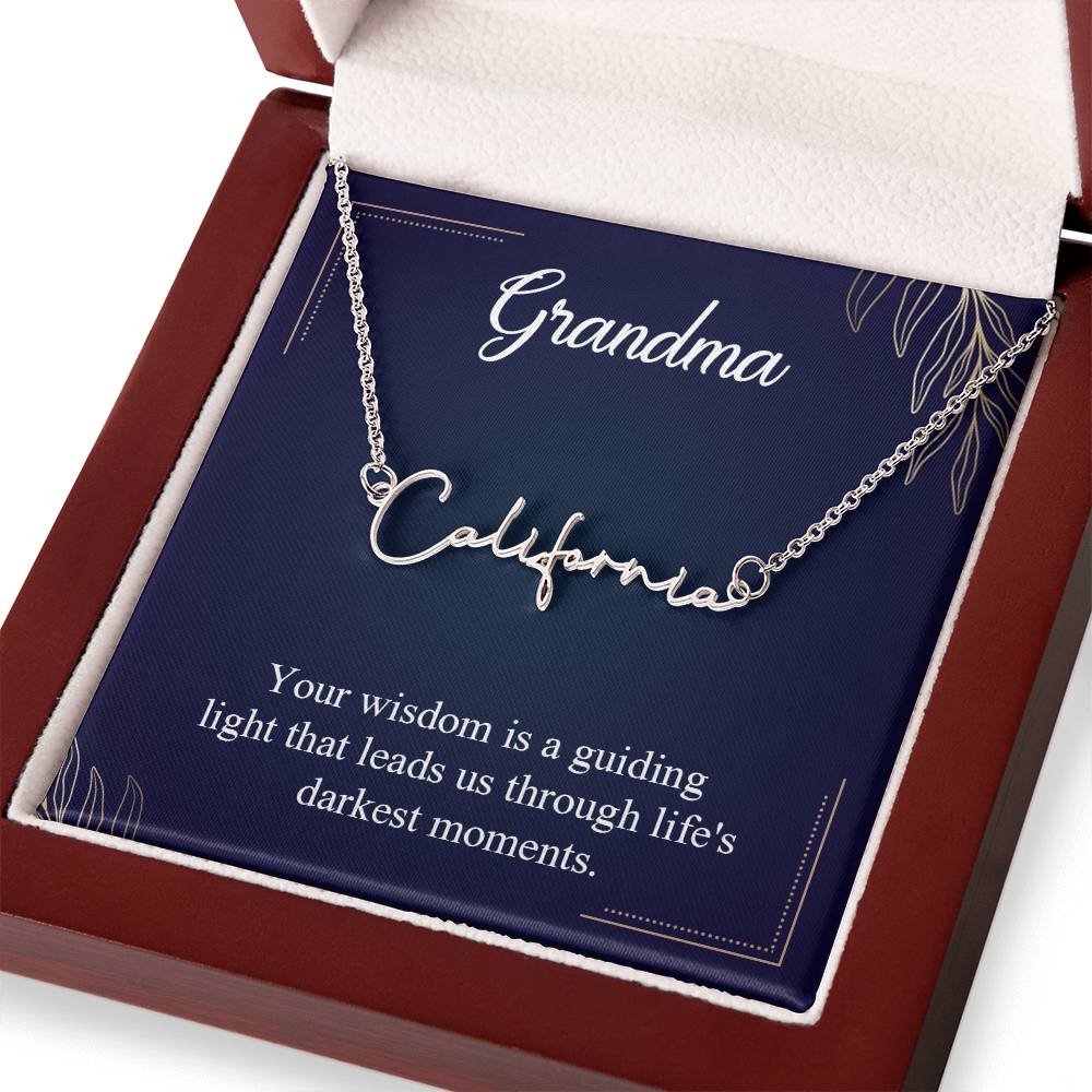 Signature Name Necklace (With MC)