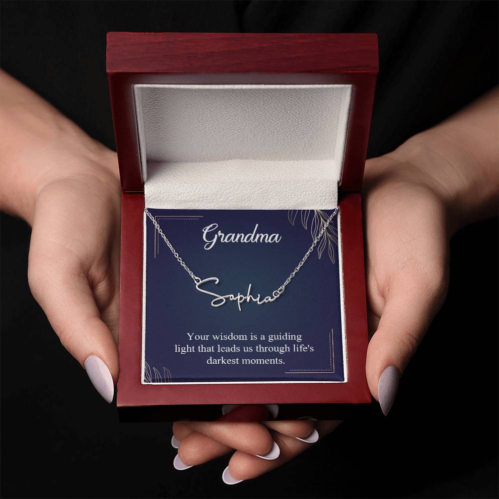 Signature Name Necklace (With MC)