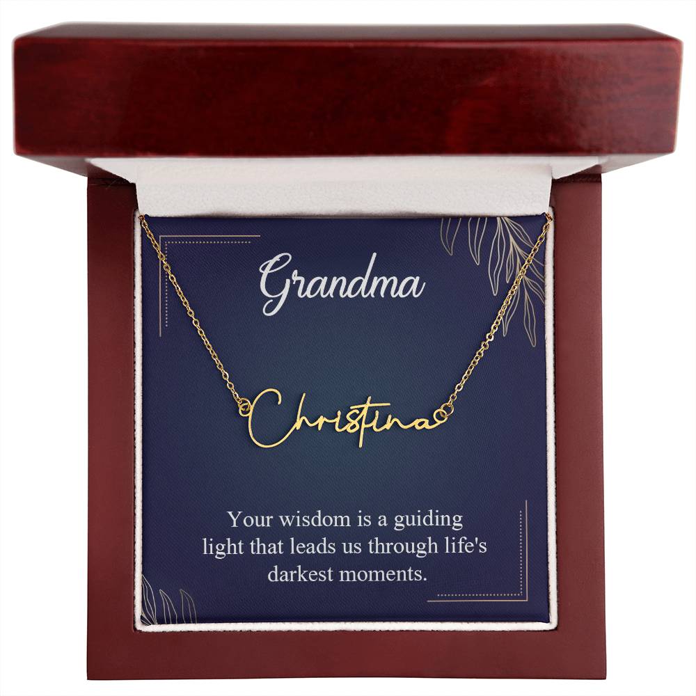 Signature Name Necklace (With MC)