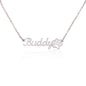 Non-Message Card Paw Print Personalized Name Necklace