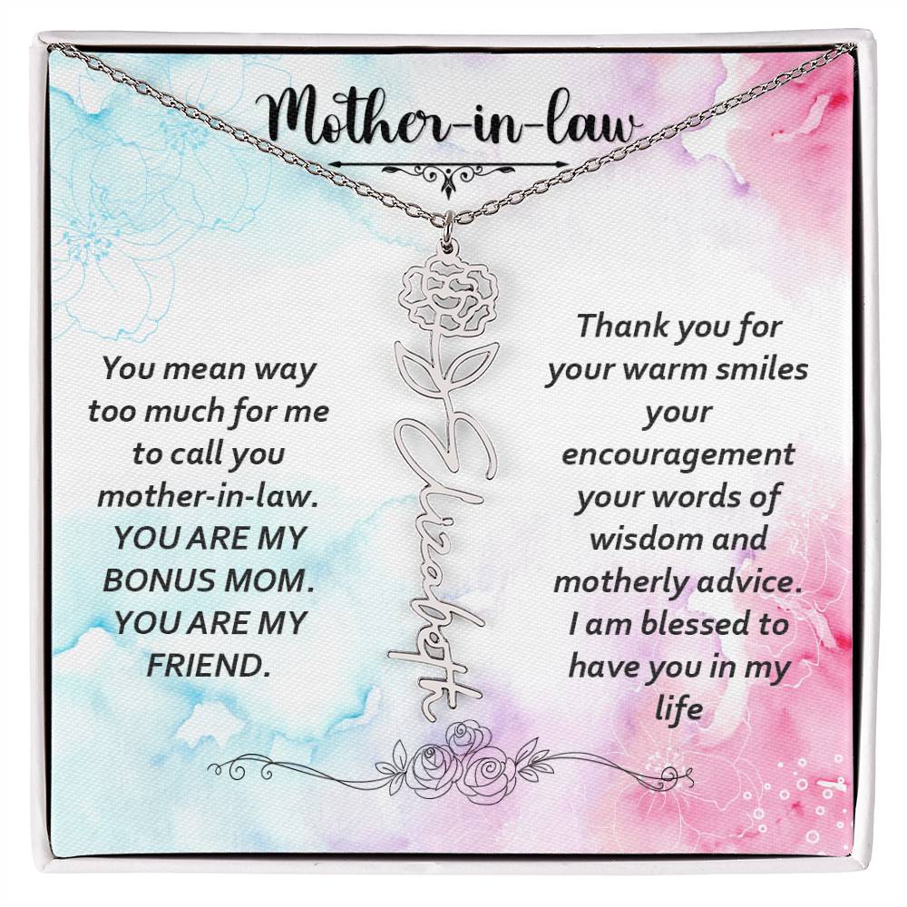 To my Mother-in-law You Are My Bonus Mom