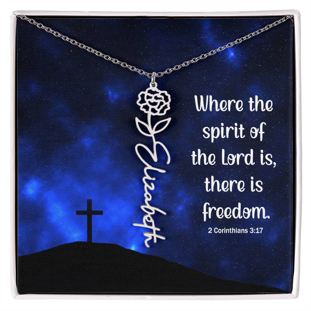 Personalized Name Necklace – Known & Loved Where the spirit of the lord