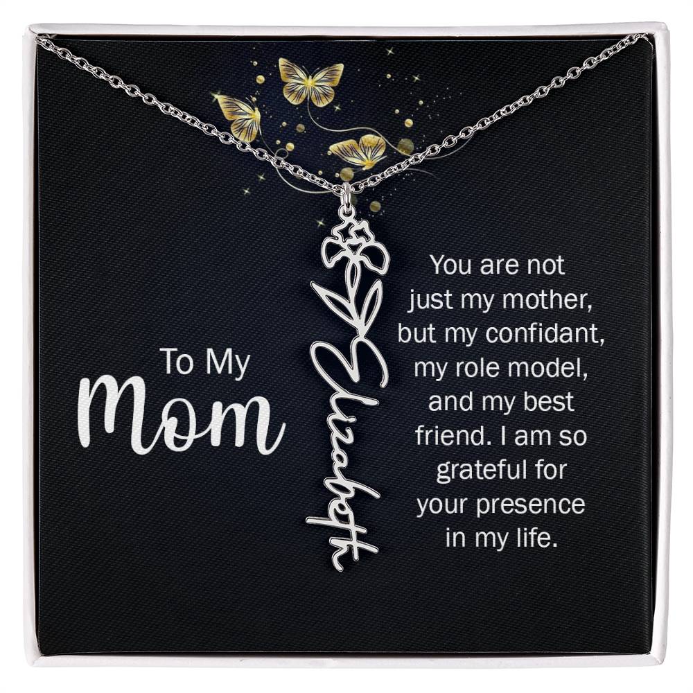 Flower Name Necklace