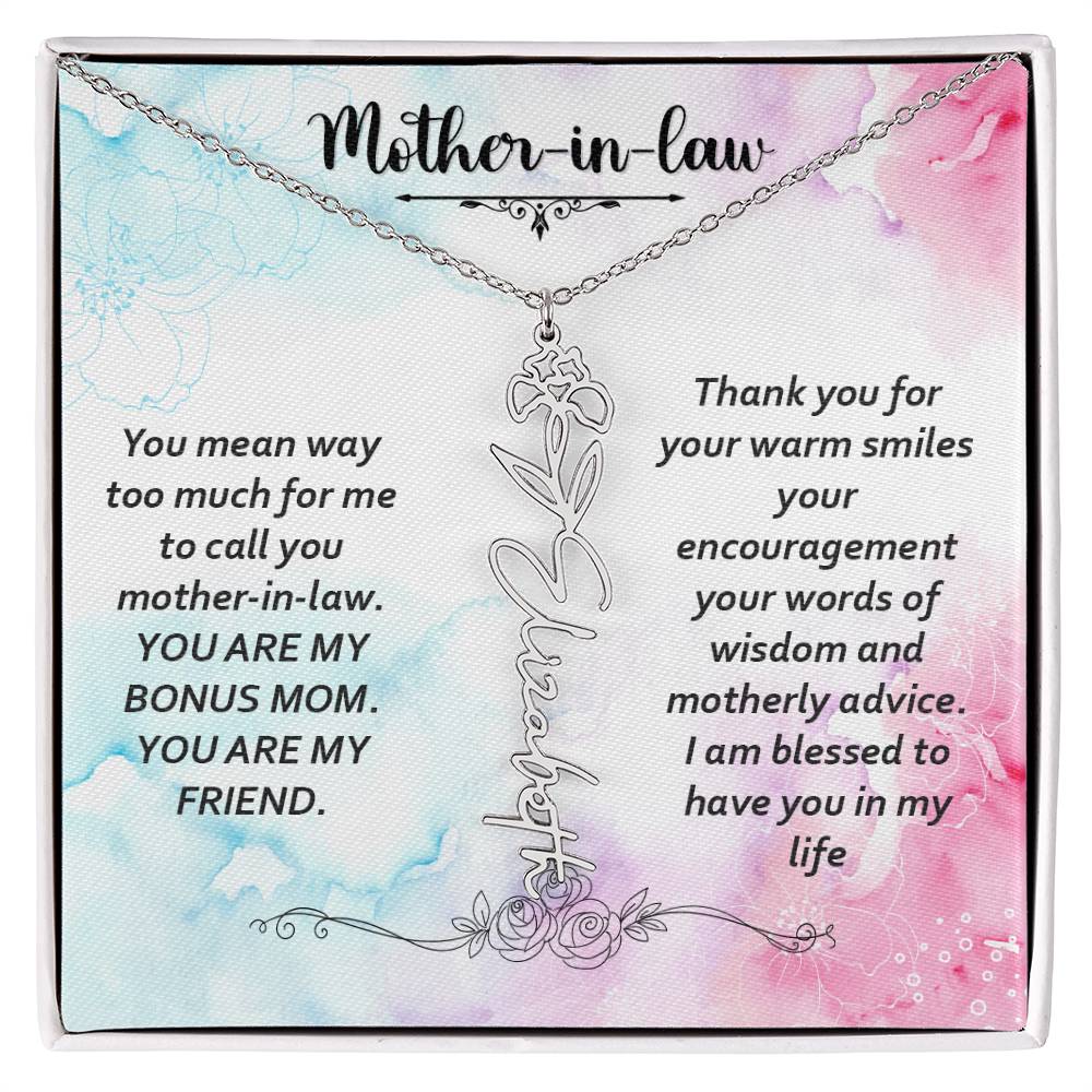 To my Mother-in-law You Are My Bonus Mom