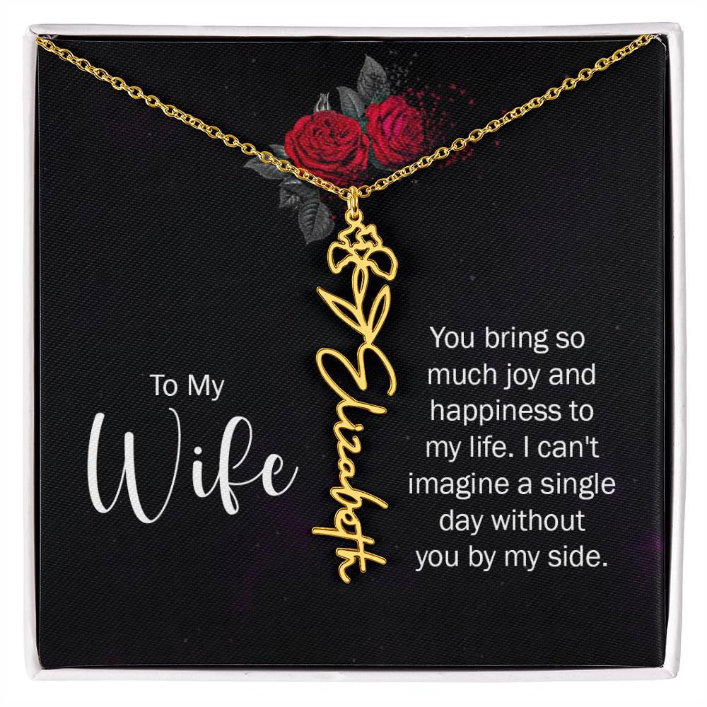 To my wife - you bring so much joy and happiness to my life